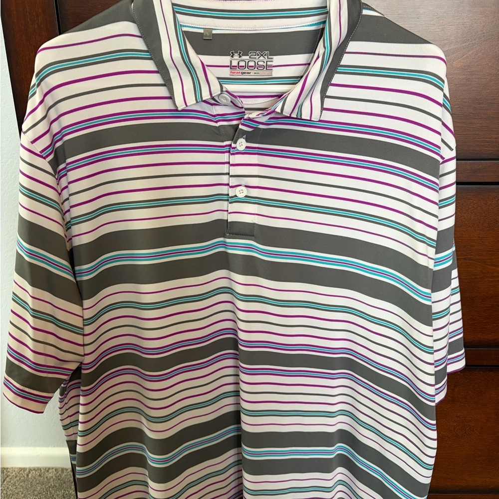 Under Armour Men's Multicolor Striped Polo
